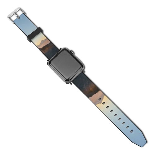 yanfind Watch Strap for Apple Watch Landscape Peak Sunrise Building Countryside Housing Activities Wallpapers Pictures Outdoors Free Compatible with iWatch Series 5 4 3 2 1