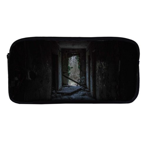 yanfind Pencil Case YHO Images Tags Urbex Night Dungeon Darkness Wallpapers Horror Outdoors Corridor Old Dark Zipper Pens Pouch Bag for Student Office School