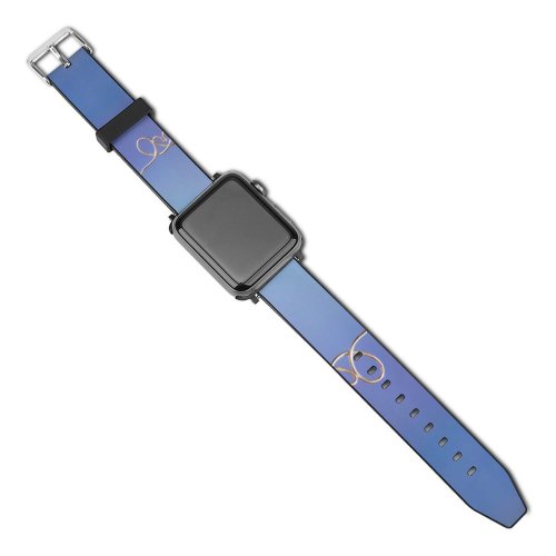 yanfind Watch Strap for Apple Watch Love Heart Golden Letters Bokeh Compatible with iWatch Series 5 4 3 2 1