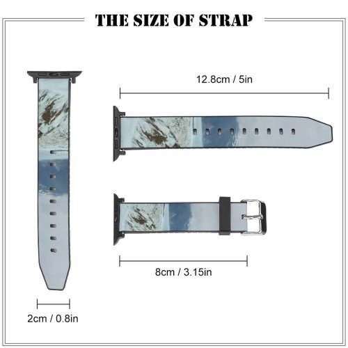yanfind Watch Strap for Apple Watch  Hielo Glaciar Domain Pictures Outdoors Snow  Wild  Naturaleza Compatible with iWatch Series 5 4 3 2 1