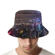 yanfind Adult Fisherman's Hat Peter Y. Chuang Hong Kong City Skyscrapers Night Time Cityscape Aerial City Fishing Fisherman Cap Travel Beach Sun protection