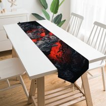 Yanfind Table Runner Eruption Fogo Domain Rock Pictures Winter Outdoors Fire Onfire Volcano HQ Everyday Dining Wedding Party Holiday Home Decor