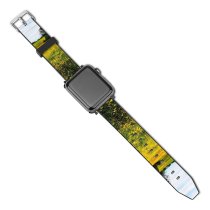 yanfind Watch Strap for Apple Watch Rural Building Countryside Plant Farm Pictures Grassland Outdoors Free Flower Vegetation Compatible with iWatch Series 5 4 3 2 1