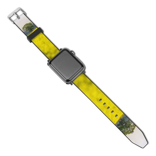 yanfind Watch Strap for Apple Watch Rural Countryside Plant Farm Pictures PNG Grassland Outdoors Tree Spring Field Compatible with iWatch Series 5 4 3 2 1