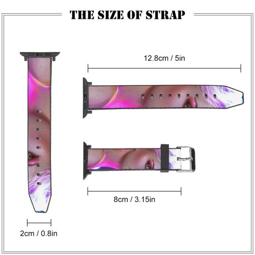 yanfind Watch Strap for Apple Watch Yasar VURDEM Natalie Portman Portrait Colorful Vivid Girly Beautiful Actress Actress Compatible with iWatch Series 5 4 3 2 1