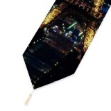 Yanfind Table Runner Joe DeSousa Eiffel Tower Night Cityscape Lighting Sky Paris Everyday Dining Wedding Party Holiday Home Decor