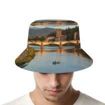 yanfind Adult Fisherman's Hat Town Resources Waterway Watercourse Bridge Sunset Italy Florence River Sky River Bank Fishing Fisherman Cap Travel Beach Sun protection