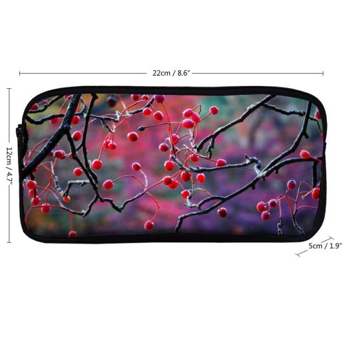 yanfind Pencil Case YHO Images Autumn HQ Petal Public Wallpapers Plant Tree Fruits Berries Pictures Cherry Zipper Pens Pouch Bag for Student Office School