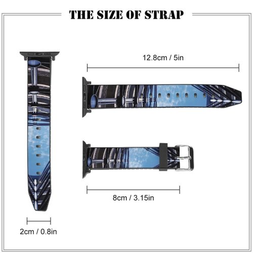 yanfind Watch Strap for Apple Watch Bruno Glätsch Architecture Multistorey Car Park Sky Symmetrical Circular Structure Compatible with iWatch Series 5 4 3 2 1