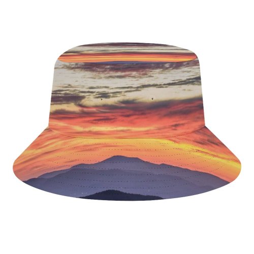 yanfind Adult Fisherman's Hat Ridge Parkway Ridge Mountains Aerial Sunrise Sky Cloudy Sky Landscape Mountain Range Fishing Fisherman Cap Travel Beach Sun protection