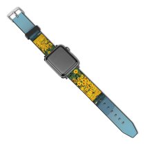 yanfind Watch Strap for Apple Watch  Sunflowers Landscape Italy Italian Field Crop Crops Scenery Flower Sky Plant Compatible with iWatch Series 5 4 3 2 1