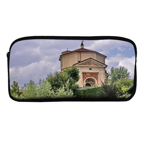 yanfind Pencil Case YHO Building Building Old Place Sky Concrete Architectural Church Aged Chapel Landscape Plant Zipper Pens Pouch Bag for Student Office School