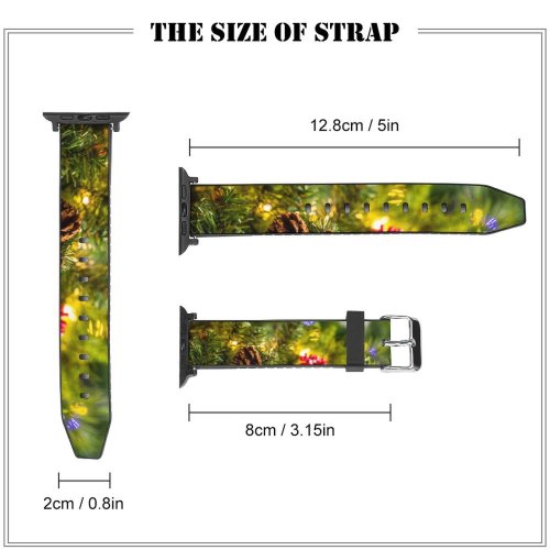 yanfind Watch Strap for Apple Watch Abies Pine Plant Domain Spruce Pictures Tree Ornament Light Fir Bokeh Compatible with iWatch Series 5 4 3 2 1