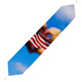 Yanfind Table Runner Blur Freedom Clouds Hands States Flag Stripes Outdoor Wind Unity Sky Summer Everyday Dining Wedding Party Holiday Home Decor