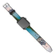 yanfind Watch Strap for Apple Watch Johny Goerend Snow Mountains  Valley River Landscape Trees Scenic Compatible with iWatch Series 5 4 3 2 1