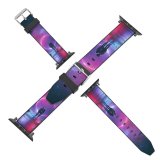 yanfind Watch Strap for Apple Watch Beeple Love Couple Dream Neon Starry Sky Rocks Silhouette Colorful Compatible with iWatch Series 5 4 3 2 1