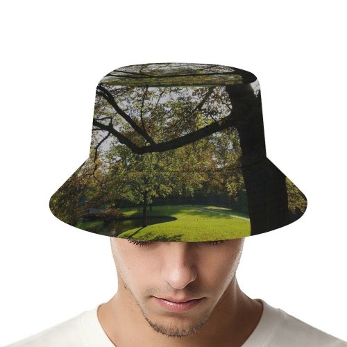 yanfind Adult Fisherman's Hat Sky Bushes Natural Autumn Woody Fallen Landscape Sky Fall Reflection Branch Stream Fishing Fisherman Cap Travel Beach Sun protection