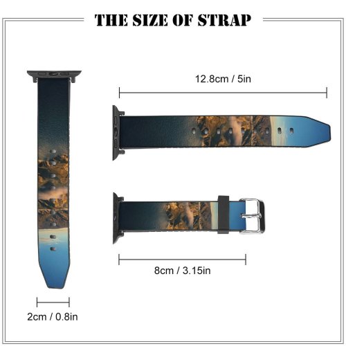 yanfind Watch Strap for Apple Watch Big Sur Mountains Clouds Daylight Sunny MacOS California Compatible with iWatch Series 5 4 3 2 1