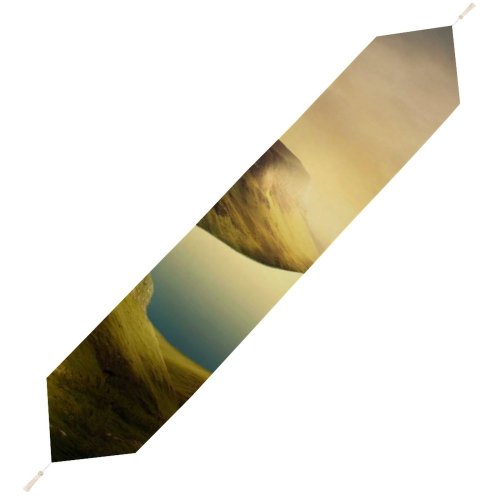 Yanfind Table Runner Dorothe Landscape Sunset Mountains Lake Reflection Clear Sky Everyday Dining Wedding Party Holiday Home Decor