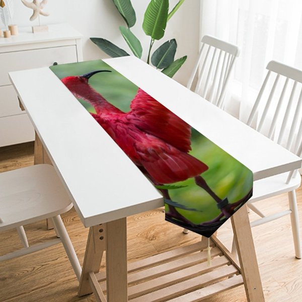 Yanfind Table Runner Beautiful Wing Wild Ibis Exotic Wings Colur Avian Plumage Wildlife Outdoors Beak Everyday Dining Wedding Party Holiday Home Decor