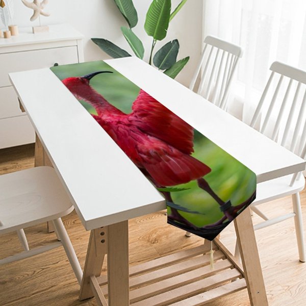 Yanfind Table Runner Beautiful Wing Wild Ibis Exotic Wings Colur Avian Plumage Wildlife Outdoors Beak Everyday Dining Wedding Party Holiday Home Decor
