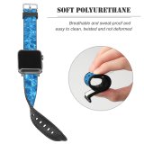 yanfind Watch Strap for Apple Watch Texture Pool Liquid Aqua Cobalt Azure Electric Turquoise Design Compatible with iWatch Series 5 4 3 2 1