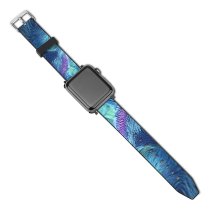 yanfind Watch Strap for Apple Watch Dante Metaphor Abstract Strands CGI Cyan Trails Compatible with iWatch Series 5 4 3 2 1