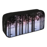 yanfind Pencil Case YHO Landscape Sea Sunset Tree Plant  Plant Forest Natural Trunk Vasterbotten Woody Zipper Pens Pouch Bag for Student Office School