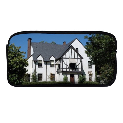 yanfind Pencil Case YHO Building Lodge Home Area Historic Residential History Cottage  Cottage Home Classic Zipper Pens Pouch Bag for Student Office School