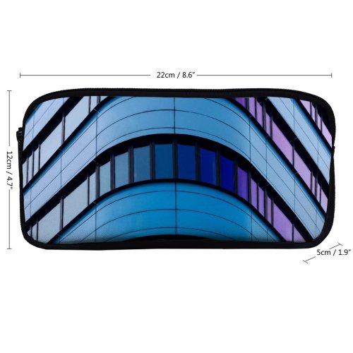 yanfind Pencil Case YHO Rob Oo Architecture Rijn  Arnhem Netherlands Curve Patterns Glass Building Purple Zipper Pens Pouch Bag for Student Office School