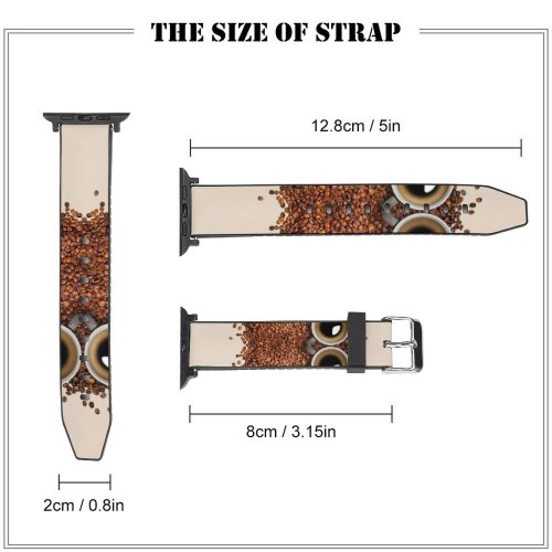 yanfind Watch Strap for Apple Watch Comfreak Lifestyle Coffee Beans  Cup Drinks Caffeine Beautiful Compatible with iWatch Series 5 4 3 2 1