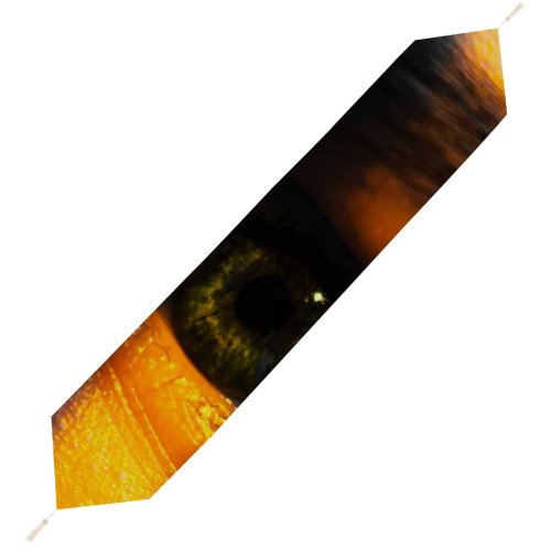 Yanfind Table Runner Blur Girl Dark Insubstantial Danger Face Strange Energy Light Portrait Abstract Flame Everyday Dining Wedding Party Holiday Home Decor
