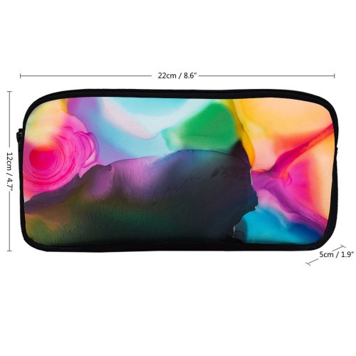 yanfind Pencil Case YHO Robert Kohlhuber Abstract Liquid Art Colorful Fluid Zipper Pens Pouch Bag for Student Office School