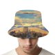 yanfind Adult Fisherman's Hat Winter Town Cars Sky Settlement Area Roads Storms City Cloud Sky Buildings Fishing Fisherman Cap Travel Beach Sun protection