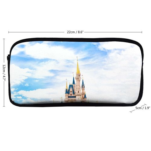 yanfind Pencil Case YHO Images Castle Building Buena Sky Dream Wallpapers Lake Architecture Travel Happy States Zipper Pens Pouch Bag for Student Office School
