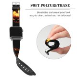 yanfind Watch Strap for Apple Watch Pumpkin Halloween Fire Scary Spooky Flame Heat Still Compatible with iWatch Series 5 4 3 2 1