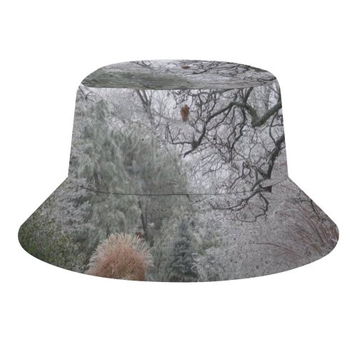 yanfind Adult Fisherman's Hat Winter Spring Natural Winter Atmospheric Bentonville Woody Blizzard Landscape Vegetation Plant Ice Fishing Fisherman Cap Travel Beach Sun protection