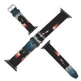 yanfind Watch Strap for Apple Watch Luizclas Love Couple Romantic Kiss Silhouette Sunset Pair Together Romance First Sparklers Compatible with iWatch Series 5 4 3 2 1