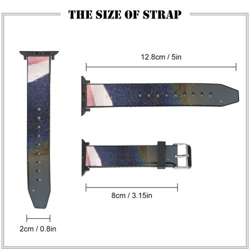 yanfind Watch Strap for Apple Watch Walkway Creative Fountain With Spectrum Rainbow Pavement Pictures Abstract Light Free Compatible with iWatch Series 5 4 3 2 1