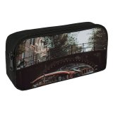 yanfind Pencil Case YHO Boat Urban Amsterdam River Transportation  Watercraft Outdoors Netherlands System Trees Canal Zipper Pens Pouch Bag for Student Office School