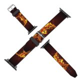 yanfind Watch Strap for Apple Watch Celebrations Year Happy Fire Burning Dark Compatible with iWatch Series 5 4 3 2 1