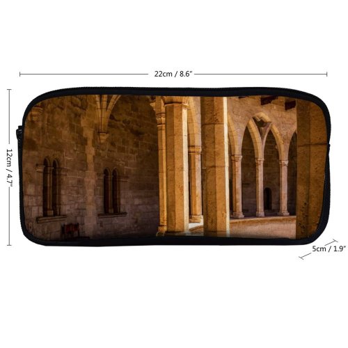yanfind Pencil Case YHO Images Castle Patio  Building Spain Facade HQ Palma Sky Fantasy Wallpapers Zipper Pens Pouch Bag for Student Office School