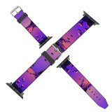yanfind Watch Strap for Apple Watch Lake Mountains Rocks  Sunset Purple Sky Sky Scenery MacOS Big Sur Compatible with iWatch Series 5 4 3 2 1