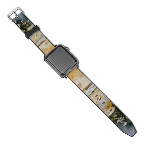 yanfind Watch Strap for Apple Watch Abies Eruption Geyser Tree  Lassen Domain Plant Fir Public National Compatible with iWatch Series 5 4 3 2 1