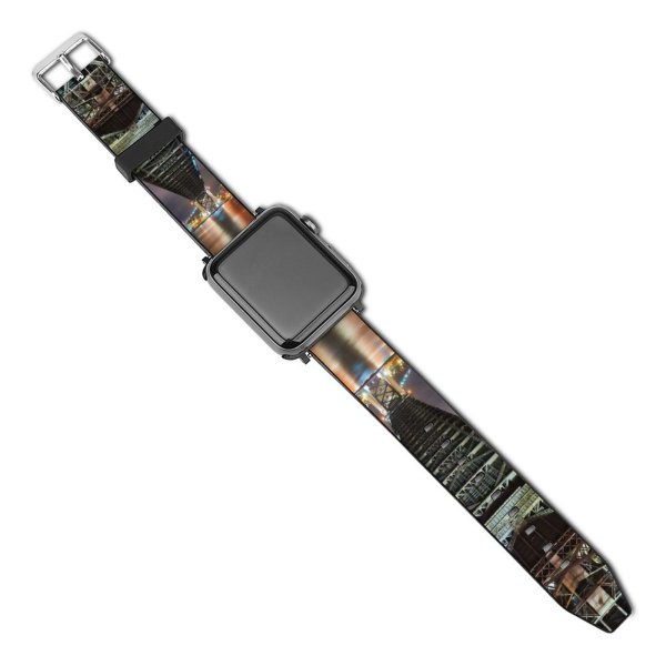 yanfind Watch Strap for Apple Watch Trey Ratcliff Sydney Harbour  Australia Cityscape River Reflection Night Lights Sky Compatible with iWatch Series 5 4 3 2 1
