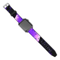 yanfind Watch Strap for Apple Watch Dante Metaphor Abstract Rays Violet Bars Glowing Blocks Compatible with iWatch Series 5 4 3 2 1