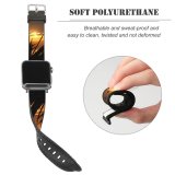 yanfind Watch Strap for Apple Watch Sunset  Sea Beach Love Hot Ocean Tropic Fischer City Yacht Miyologi- Compatible with iWatch Series 5 4 3 2 1