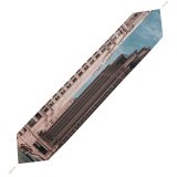 Yanfind Table Runner Boats Chicago City Design Office Downtown Skyscraper Daylight Rise Travel Clock Buildings Everyday Dining Wedding Party Holiday Home Decor