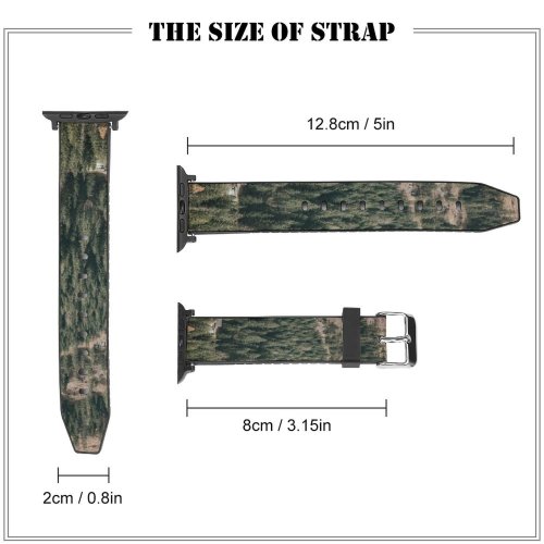 yanfind Watch Strap for Apple Watch Abies Hot Drone Tree Pine Summer Plant Fir Larch Spruce Woodland Compatible with iWatch Series 5 4 3 2 1