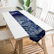 Yanfind Table Runner Otto Berkeley London City Cityscape Night Lights Skyscrapers Tower Gherkin Heron Tower Everyday Dining Wedding Party Holiday Home Decor